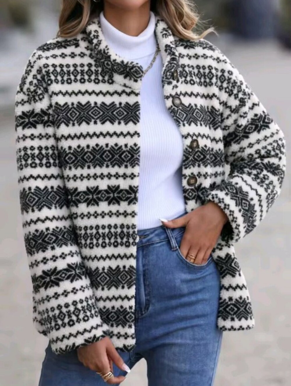 Women's Sherpa Fleece Jacket 2026 New Arrival Loose Fit Short Thermal Windproof